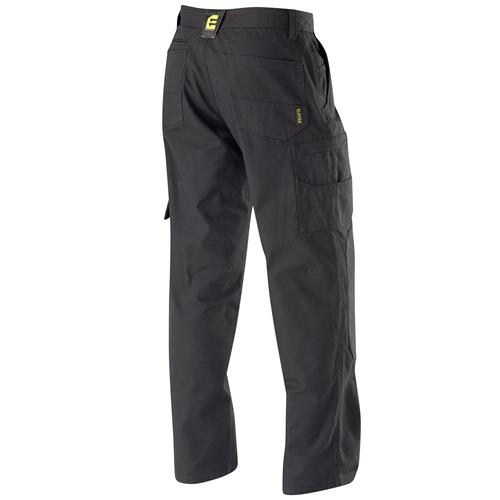 E1160 Black Chizeled Cargo Pants with Knee Protection